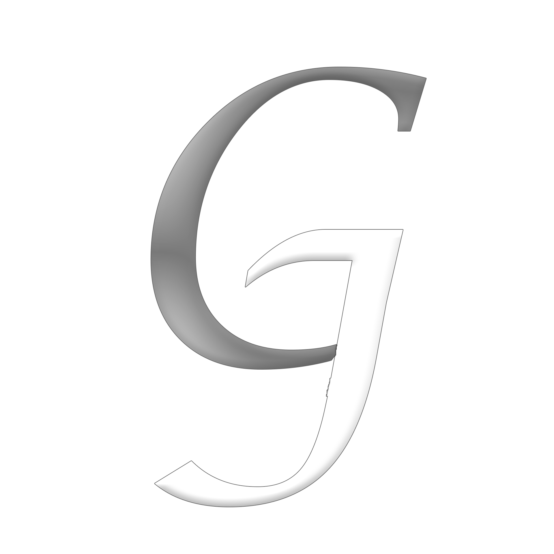 A logo of a stylised G and J.